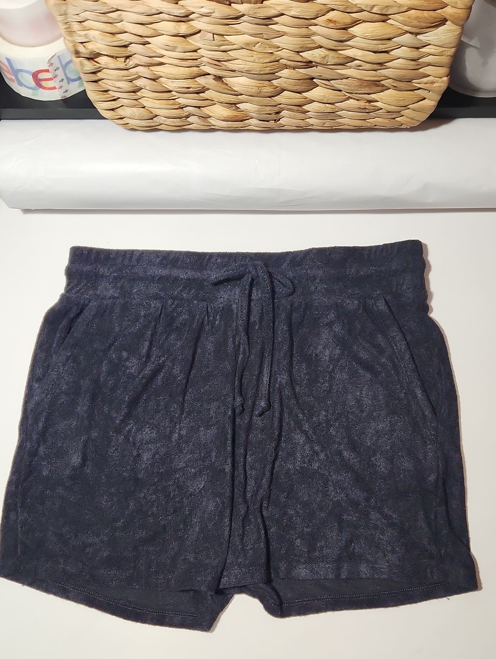 Women Cozy Charcoal Plush Lounge Shorts